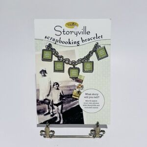 New Lucky Feather Storyville Scrapbooking Picture Frame Charm Bracelet‎